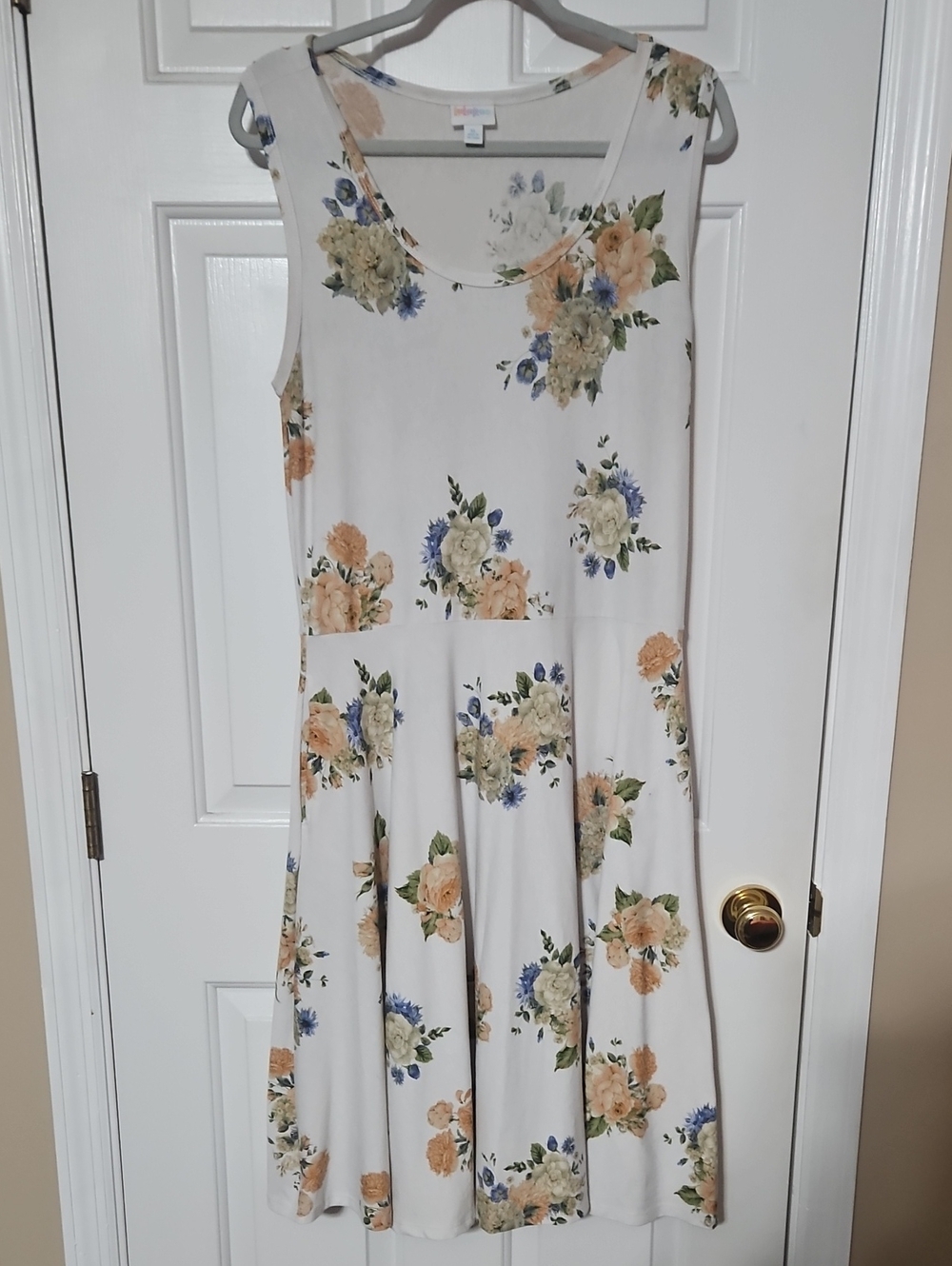 LuLaRoe White Floral Nicki DRESS XL